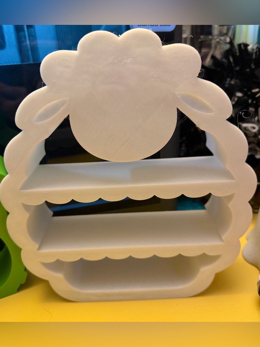 Cute sheep White Lamb-Shaped Decorative display Shelf - Home Accents